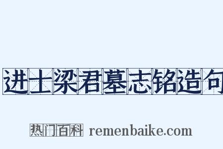 进士梁君墓志铭造句是什么意思的图片